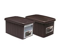 Contenedor Multiusos Con Tapa Elegance Cajas Para Armarios Apertura Frontal