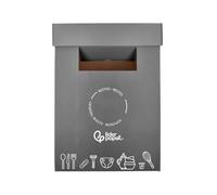 Contenedor papelera reciclaje liderpapel carton reciclado para restos no reciclables 70 litros 450x350x650 mm gris - CD05