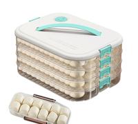 Contenedor para bolas de, recipiente para congelador para galletas, contenedor de almacenamiento de galletas transparente de 4 capas con tapa hermética, caja para bolas de, caja de almacenam