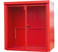 Contenedor para bombonas de gas, resistente al fuego eurokraft pro, para 28 bombonas de 230 mm de Ø