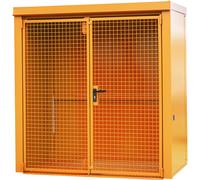 Contenedor para bombonas de gas, resistente al fuego eurokraft pro, para 28 bombonas de 230 mm de Ø