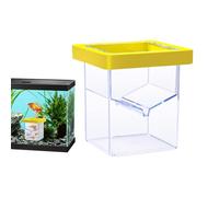 Contenedor para criadores de peces de acuario - caja de cría de aislamiento de peces flotante, contenedor de chupa de succión, caja de criador de transparente