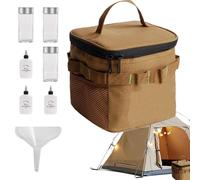 Contenedor para especias de camping, juego organizador impermeable de 6 botellas | Kit de bolsa de especias para camping - para familia, actividades al aire libre, barbacoa, picnic, casa, senderismo