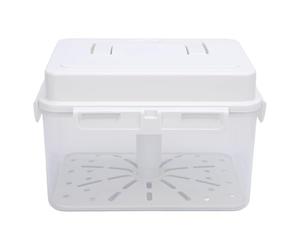 Contenedor para Fermentación de Kimchi 5L, Capacidad Grande, Diseño Rectangular Transparente, Buen Sellado - Fácil Limpieza, Placa de Presión Elástica, Ideal para Cocina Casera (ARTE)