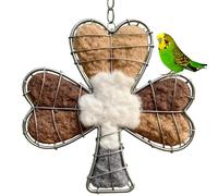 Contenedor para material de anidación de pájaros para almacenamiento | Arte hecho a mano de fibra de alpaca, cesta recargable hecha a mano para aves silvestres material de anidación en exteriores |