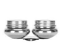 Contenedor para Pintura al Óleo, Dipper Doble Acero Inoxidable, Copa de Paleta con Clip, Herramienta para Artistas