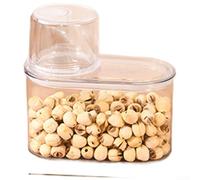 Contenedor Pienso para perro Hermético 35L con para ruedas y Pala - Recipiente Comida Mascotas Transparente Antiolores para Almacenamiento(500 Ml)