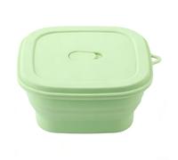 Contenedor plegable de silicona para almuerzo, estabilidad térmica, ahorro de espacio, a prueba de fugas, cierre hermético, ligero, portátil, multiusos, 13,7 x 13,7 x 6,5 cm, para oficina, escuela