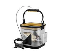 Contenedor Plegable portátil de EVA para Pescado, Accesorios multifunción para Pescadores al Aire Libre, Camping, Senderismo en Lagos y ríos, Cubo de Cebo de, Recipiente Transparente para