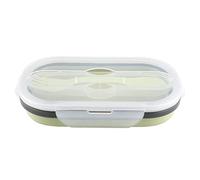Contenedor plegable silicona grado alimenticio portátil para almacenamiento alimentos frutas verduras frutos secos ideal trabajo camping viajes hogar cocina Suitable for uso microondas refrigerador la