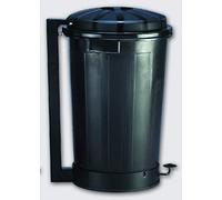 Contenedor Profesional con Pedal Goliat 95L - Negro, Fabricado con Material Recuperado | Robusto con Tapa y Asas Ergonómicas - Denox
