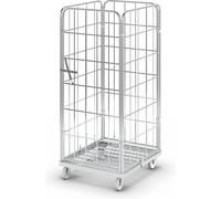 Contenedor rodante de acero por 4 lados, altura total 1640 mm