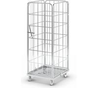 Contenedor rodante de acero por 4 lados, altura total 1830 mm