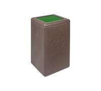 Contenedor separador de reciclaje BrickBin, fabricado con posos de café capacidad 65 l, marrón
