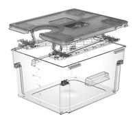 Contenedor Sous Vide con Tapa y Rejilla Incorporada Doble Puerta 11L Gris Recipiente Sous Vide Adaptarse a la Mayoría de Las Sous Vide Roner Cocina