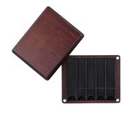 Contenedor tradicional de roble con compartimento seguro de ABS que se adapta a 10 rushes densos de bronce para instrumentos, planificador de tallos de roble denso