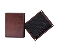 Contenedor tradicional de roble con compartimento seguro de ABS que se adapta a 10 rushes densos de bronce para instrumentos, planificador de tallos de roble denso