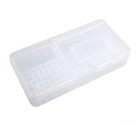 Contenedor transparente funcional para proyectos de reparación electrónica (18,5 x 9,5 x 3,7 cm)