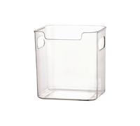 Contenedor transparente para congelador, apilable de almacenamiento de alimentos, contenedor de refrigerador de 10.5 x 6.5 pulgadas con estructura abierta, organizador acrílico transparente