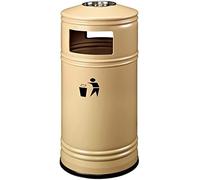 Contenedor Vertical Redondo de Acero Inoxidable, Gran contenedor para Cenizas de Cigarrillos para Exteriores, Ideal para centros comerciales y Espacios públicos. Duradero y fácil de Limpiar