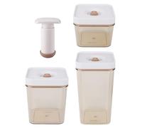 Contenedores de almacenamiento al vacío para alimentos - Contenedores de alimentos optimizados para la vida útil, almacenamiento de cocina seguro y resistente al agua | Organizador de cocina para