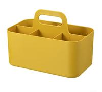 Contenedores de almacenamiento apilables portátiles que organizan tu hogar y oficina con compartimentos personalizables para todos tus elementos esenciales (amarillo)