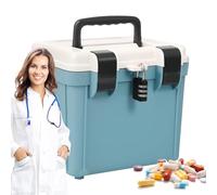 Contenedores de almacenamiento con cerradura - Papelera de gran capacidad, organizador de seguridad con contraseña, de herramientas sostenible | Archivo Documento Medicina Artesanía Cocina