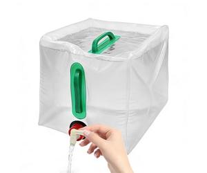 Contenedores de almacenamiento de agua potable, portátil plegable a prueba de fugas de 20 L con espiga, jarra de agua plegable, para supervivencia, tormentas, hidratación, camping, al aire libre