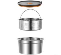 Contenedores de almacenamiento de alimentos de acero inoxidable 304, herméticos, a prueba de fugas, con cesta de drenaje para preparación de comidas, escuela, trabajo, 1200 ml (1200 ml)