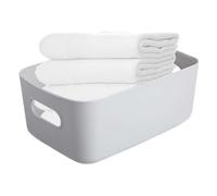 Contenedores de almacenamiento de baño genéricos,Contenedores de almacenamiento de plástico con asas | Inicio Contenedores de almacenamiento de plástico para frutas, verduras, yogur, aperitivos