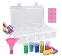 Contenedores de Almacenamiento de Pintura de Diamante,60 Rejillas de Compartimento Transparente de Almacenamiento de Bordado para DIY,Uñas,Joyas,Bricolaje,Manualidades,5D Painting y Cross Stitch