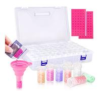 Contenedores de Almacenamiento de Pintura de Diamante,75 Rejillas de Compartimento Transparente de Almacenamiento de Bordado para DIY,Uñas,Joyas,Bricolaje,Manualidades,5D Painting y Cross Stitch