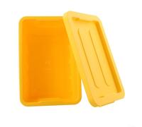 Contenedores de almacenamiento de plástico de gran capacidad con tapas seguras para el hogar y camping, contenedores apilables para una organización vertical eficiente de varios artículos (tamaño