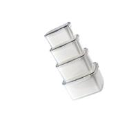 Contenedores de almacenamiento de productos PP Tapas de cesta de drenaje Organizador rectangular para refrigerador Contenedores Cocina casera Clasificación de preparación diaria Contenedor de Caja de