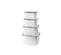 Contenedores de almacenamiento de productos PP Tapas de cesta de drenaje Organizador rectangular para refrigerador Contenedores Cocina casera Clasificación de preparación diaria Contenedor de Caja de