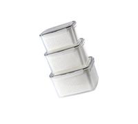 Contenedores de almacenamiento de productos PP Tapas de cesta de drenaje Organizador rectangular para refrigerador Contenedores Cocina casera Clasificación de preparación diaria Contenedor de Caja de