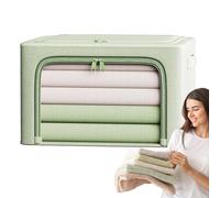 Contenedores de almacenamiento de ropa, contenedores de almacenamiento plegables de 24 L, cesta organizadora apilable con cremallera para armario, despensa, garaje, dormitorio, debajo de la cama
