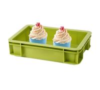 Contenedores de almacenamiento para estantes, organizador apilable impermeable de 25,5 x 16,6 x 6,1 cm, organizadora de herramientas de camping al aire libre, para garaje, armario, sótano, hogar
