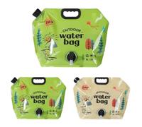 Contenedores de almacenamiento portátiles de 2 piezas, cubos de mano con asas y grifos: senderismo, caza, camping al aire libre o uso de emergencia, hogar o viajes light yellow and green 2 piezas