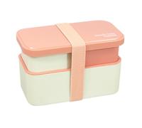 Contenedores de almuerzo | 1450 ml Leak-Proof 2-Tier Stackable Bowl | Food Container With Removable Utensil Set & Sealing Strap | For Work School College Picnic Outdoor
