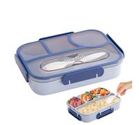 Contenedores de almuerzo para estudiantes, de almacenamiento de alimentos de 4 compartimentos - Fiambreras para el almuerzo - Camping, senderismo, escalada, viajes, trabajo, comer fuera, y