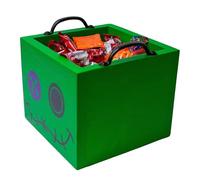Contenedores de caramelos de madera - Cajas favoritas para fiestas de Halloween | Caja de tratamiento cuadrada para aulas de vacaciones, reunión familiar, evento para el hogar, truco infantil o