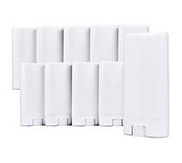 Contenedores de desodorante (10x) - Vacíos - 0.5 Oz / 15ml - Pegatinas Para Escribir - Mecanismo Giratorio y Tapa - Contenedores de Cosméticos Rellenables para Desodorante, Bálsamo Labial, Jabón, etc.