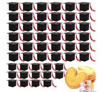 Contenedores de dulces de diploma: decoraciones festivas, accesorios ceremoniales | 50 piezas, sombreros de graduación en cajas de dulces para eventos, mesas y regalos de invitados