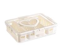 Contenedores de frutas - Caja de organizador de la bandeja de, 8 compartimentos de bocadillos contenedor | Contenedor de viajes de verduras de la despensa del almuerzo, caja de sellado de bande