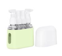 Contenedores de líquidos para viajes en avión - Juego de botellas de viaje 4 en 1 de 50 ml / 100 ml fabricadas en PP PET silicona | Contenedores de viaje recargables para champú, loción, jabón y cosmé