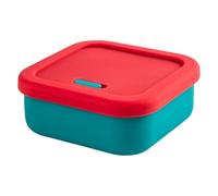 Contenedores de silicona para almacenamiento de alimentos, lonchera a prueba de fugas con tapa, contenedores de almacenamiento de alimentos, control de porciones, para lavavajillas