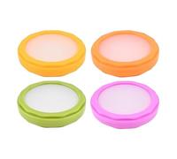 Contenedores de silicona para almacenamiento de frutas y verduras, caja de almacenamiento de frutas de silicona, 4 recipientes reutilizables a prueba de fugas que ahorran espacio para ensaladas
