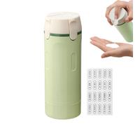 Contenedores de tamaño de viaje: dispensador recargable a prueba de fugas de 5,5 x 5,5 x 16,5 cm, botella de artículos de tocador con bomba plegable, kit de líquido cosmético portátil | Champú Acondic