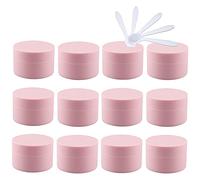 Contenedores de viaje for cosméticos, frascos de viaje for artículos de tocador, 24 piezas de frascos de plástico vacíos for cosméticos de 5 ml de color negro mate con tapa de rosca, contenedores pequ